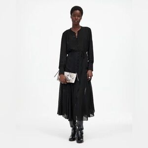 Madewell Tie-Waist Midi Dress in Clip Dot